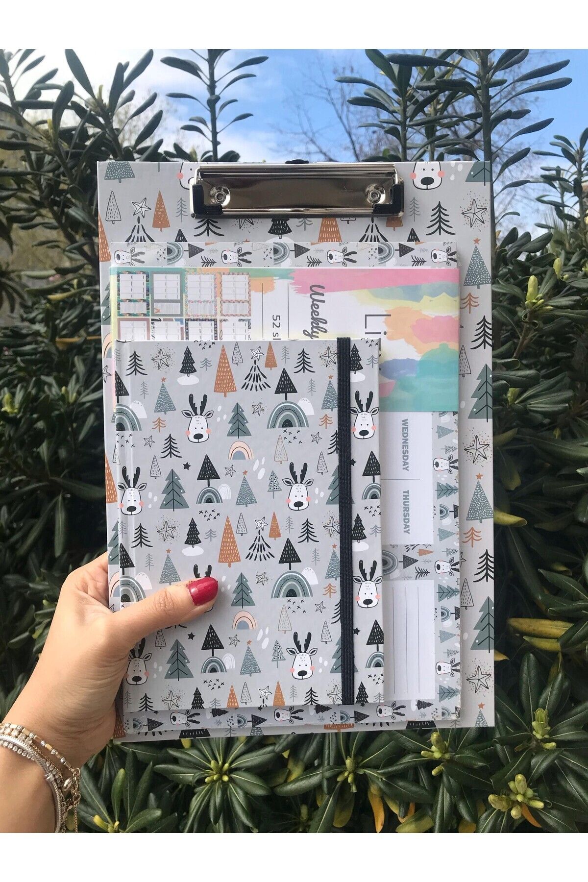 Adalinhome-Atakids Lizy Secretarial File, Notebook and Weekly Planner Set of 3 3