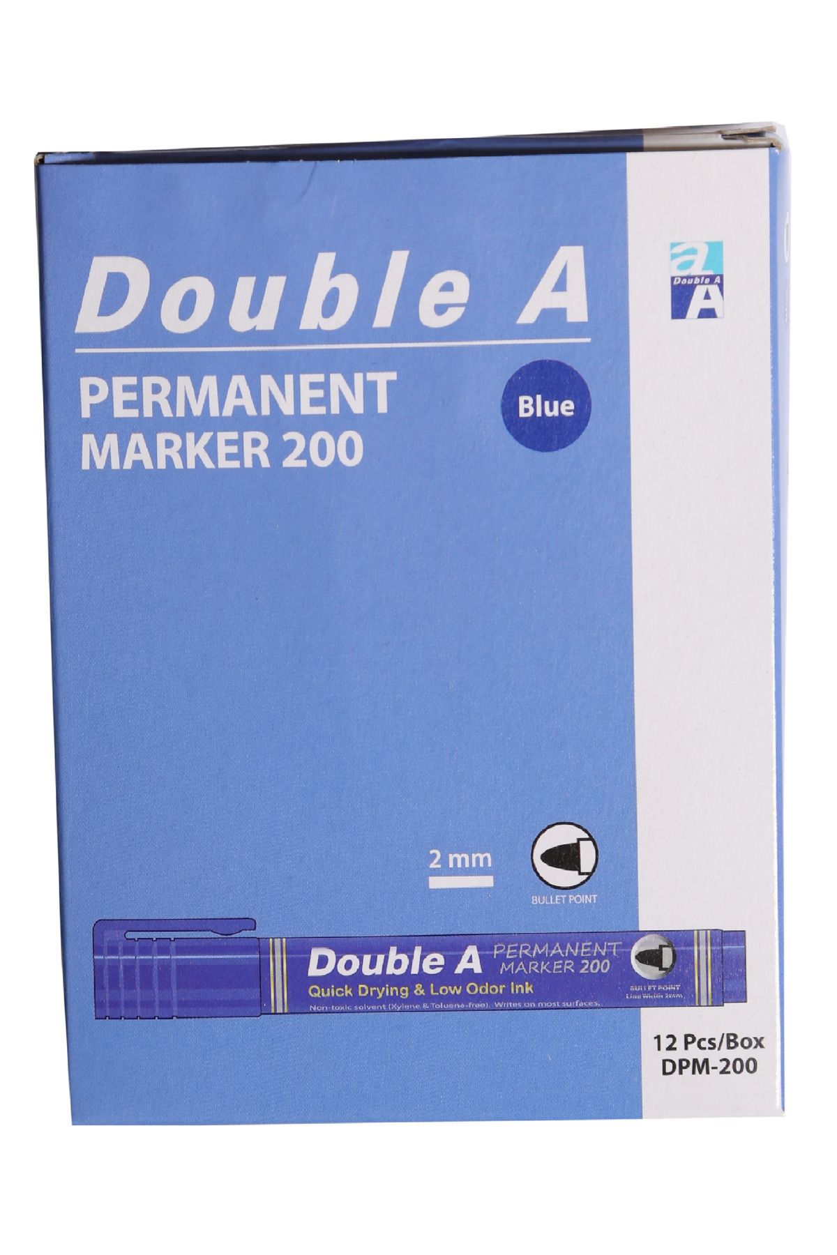 Alray Double A Permanent Yuvarlak Uçlu Kalem Mavi 12'li
