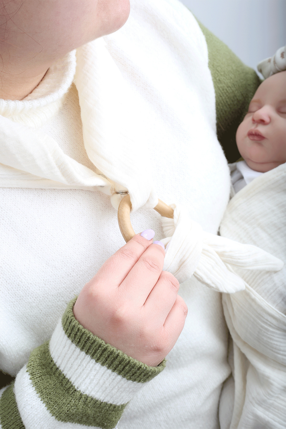 LUCKKA Çok Amaçlı Müslin Oyuncak , Diş Kaşıyıcı , Puset Oyuncağı , Emzik Tutacağı , Fular - Ztcrınk fotoğrafı 4 (önizleme)