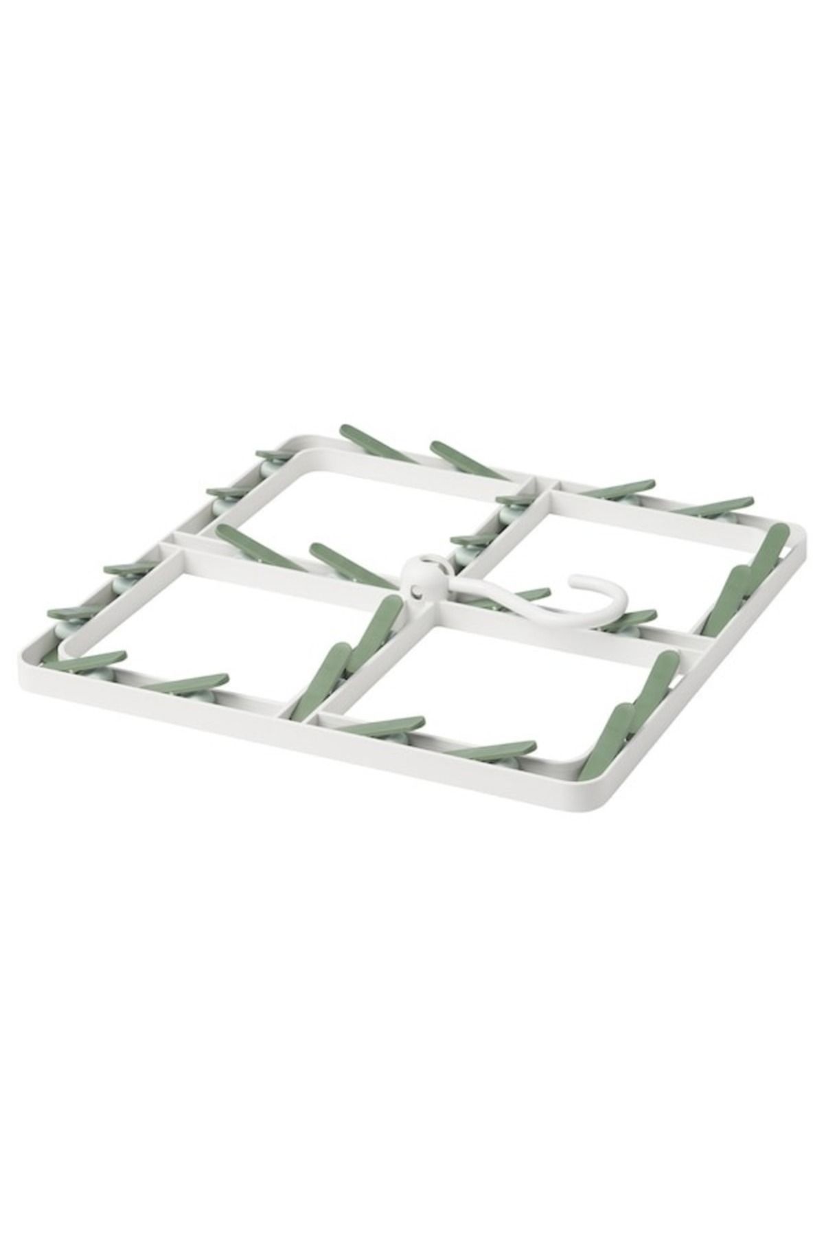 IKEA-SLIBB Hang Dryer with 24 Clothes Pegs – Green | Space-Saving Drying Solution 2