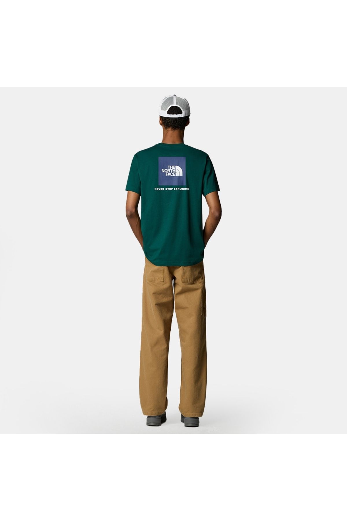 THE NORTH FACE-Pánske zelené tričko nse redbox tee The North Face 3
