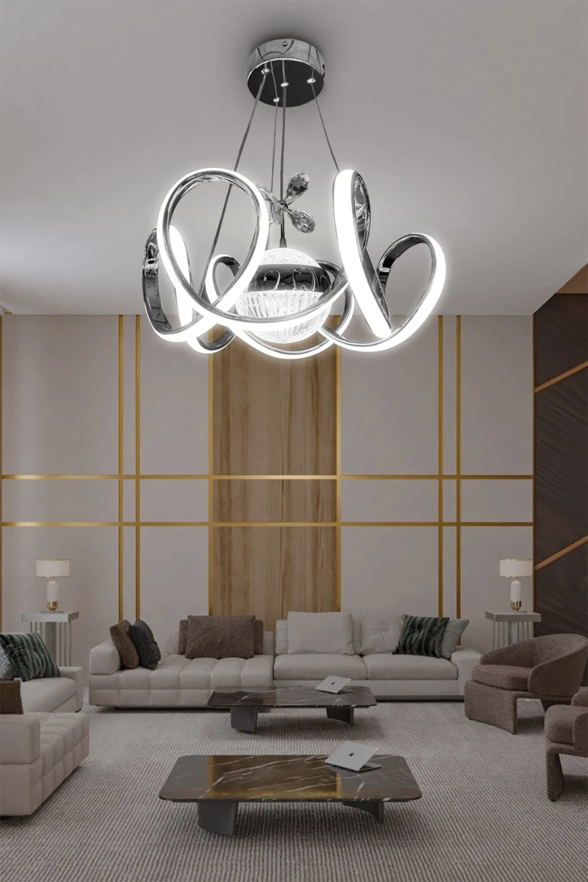 RSCOLLECTIONS Melisa Modern Sarkıt Led Avize Powerled Lümen Gücü