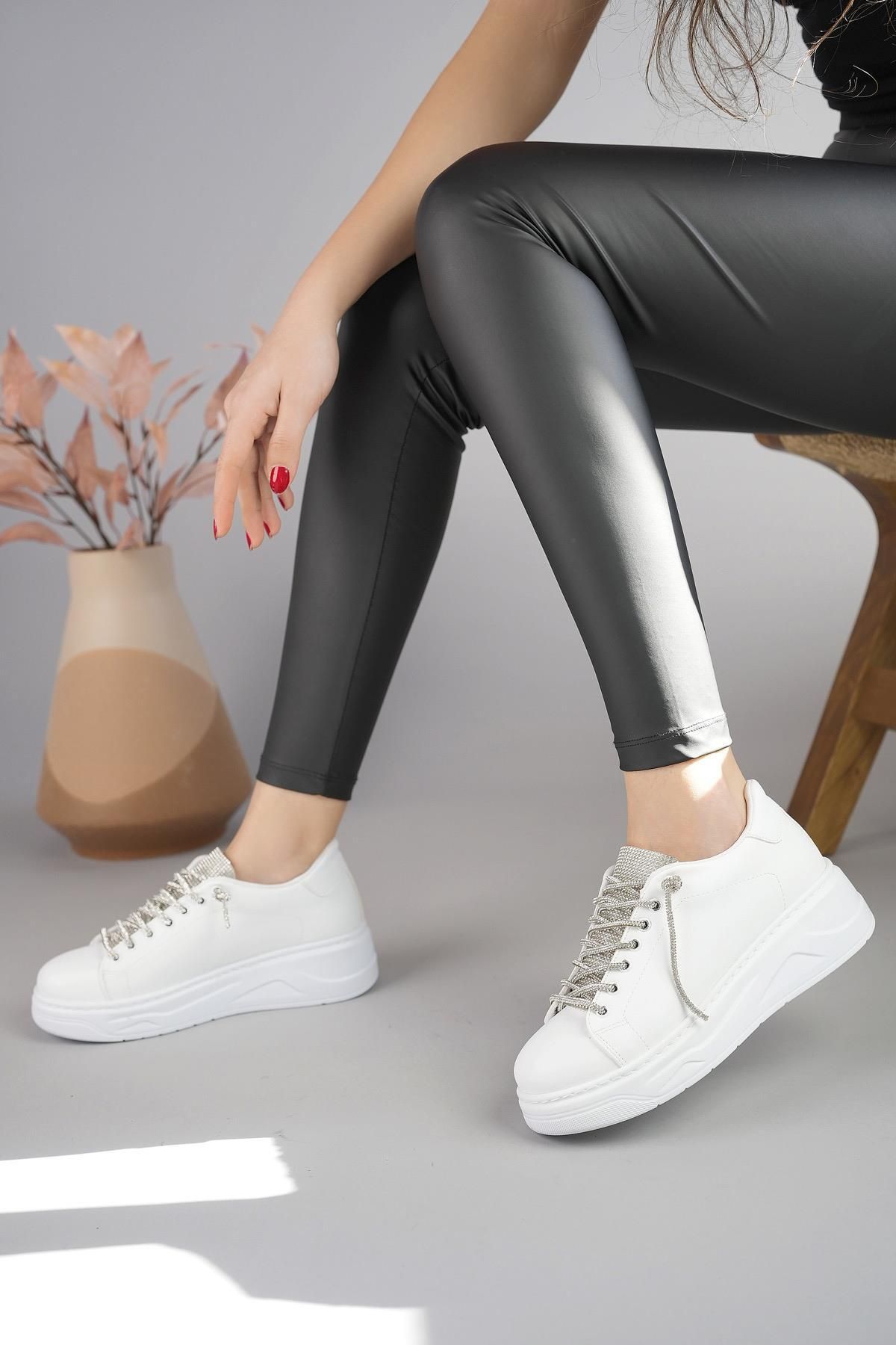 MUGGO-Dámská zaručená každodenní chůze Reina Pohodlné a stylové šněrovací tenisky se silnou podrážkou Sportovní boty 5