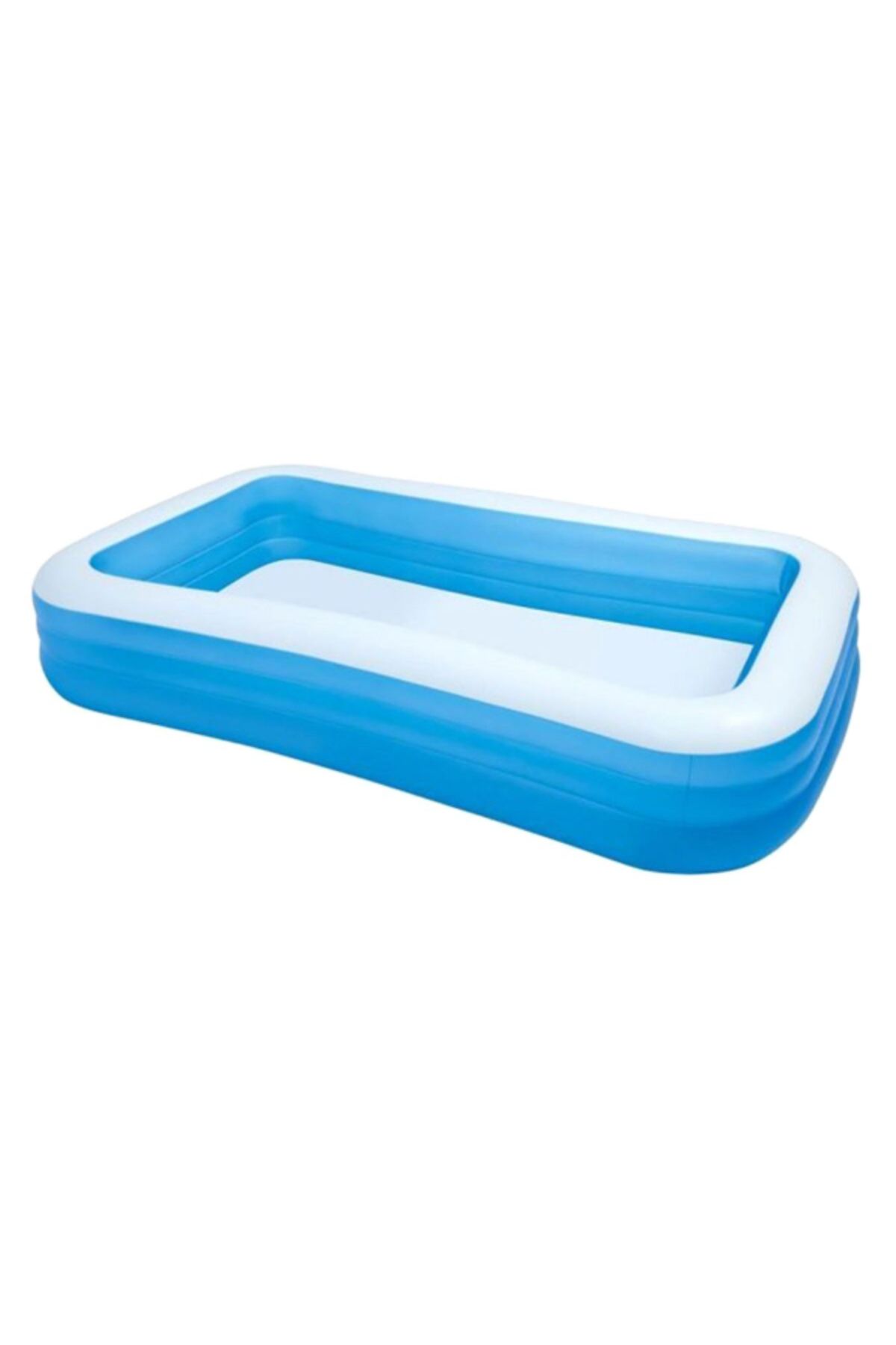 Intex-Inflatable Rectangular Family Kiddie Pool for 3 to 6 Years Blue and White 3