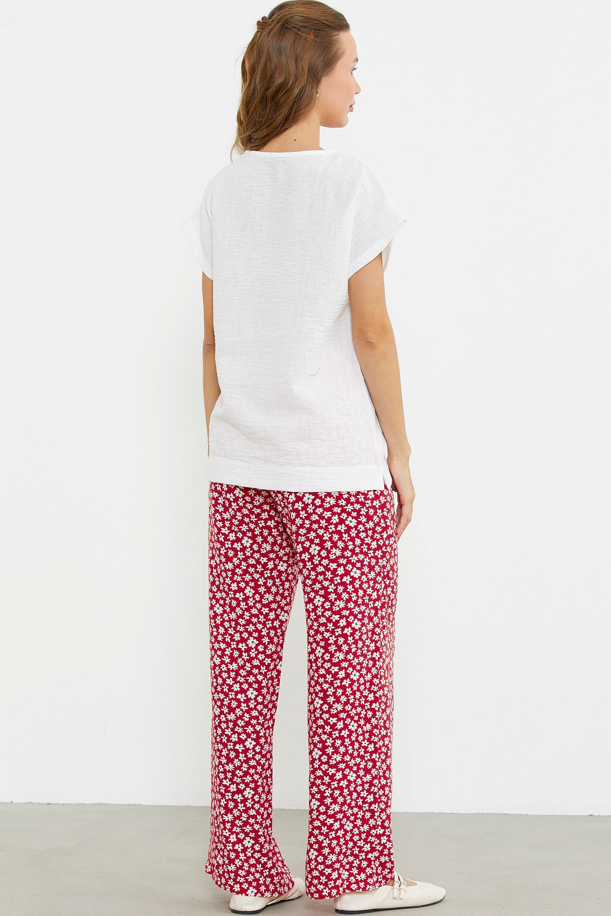 Sementa-Flower Pattern Combination Double Set - Red 6