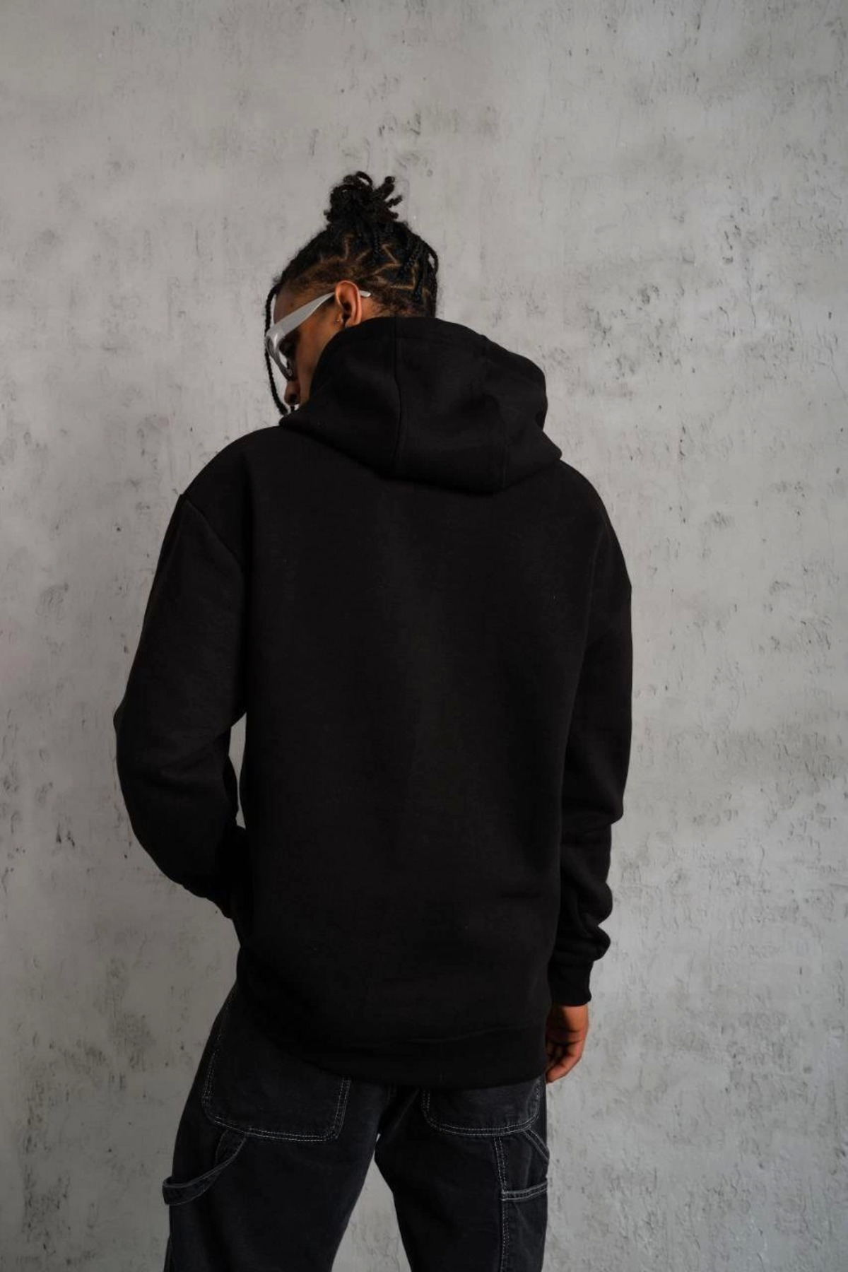 pilelistore Düz Kapüşonlu Sweat - Siyah fotoğrafı 5 (önizleme)