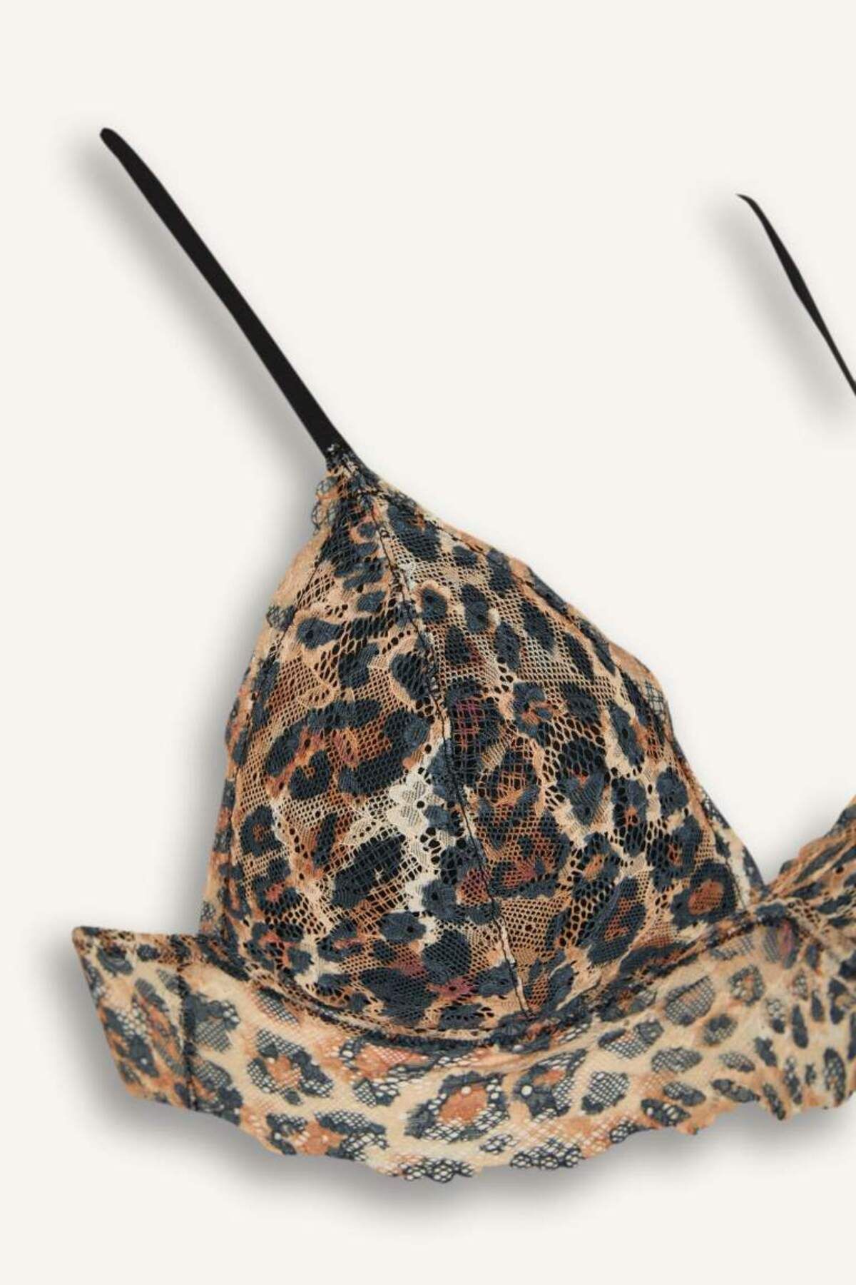 DeFacto-Leopard Patterned Padded Lace Bralet-Fall in Love E6986Ax25Sp 3