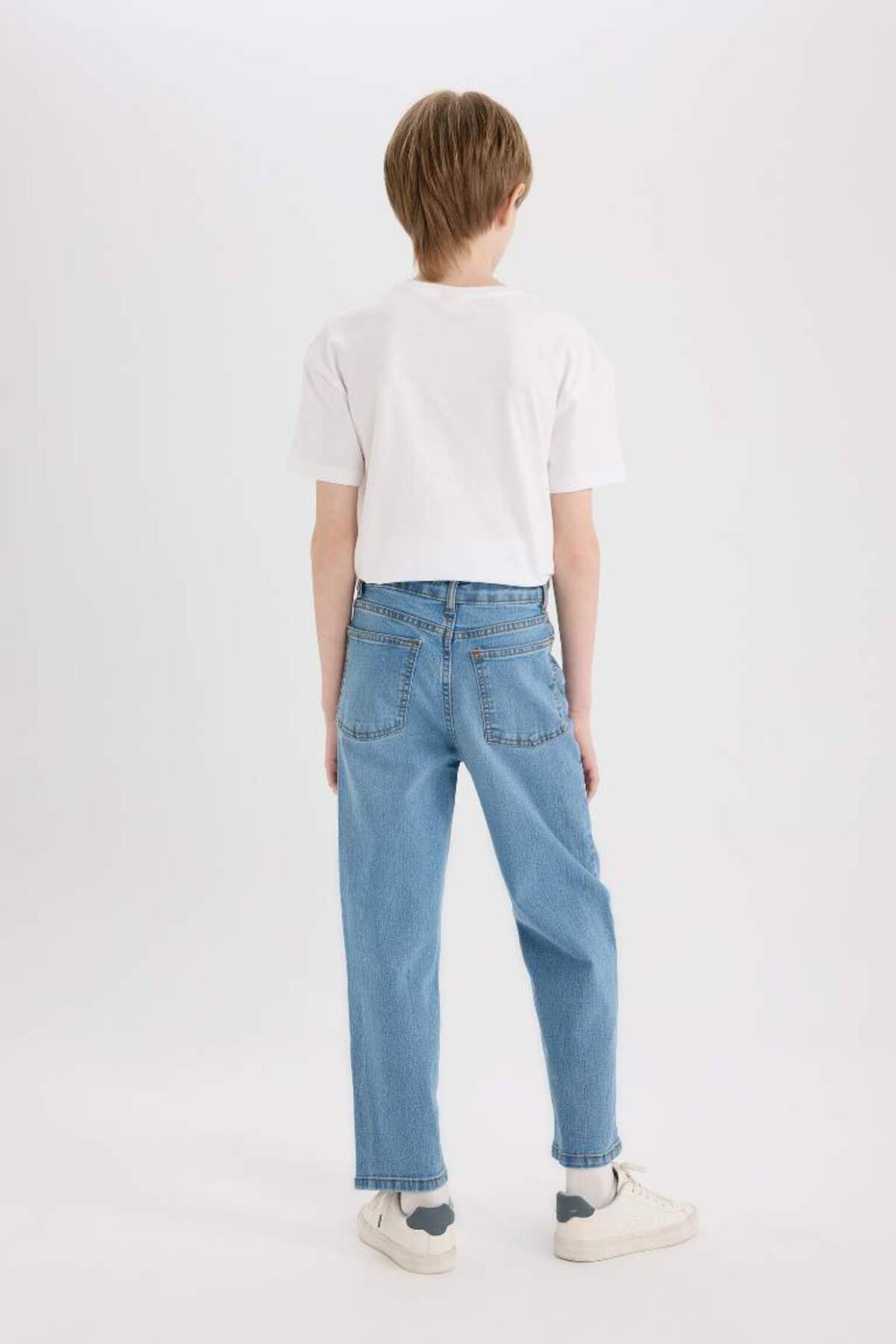 DeFacto-New Season Boy's Loose Fit Straight Leg Basic Straight Jean Trousers 7
