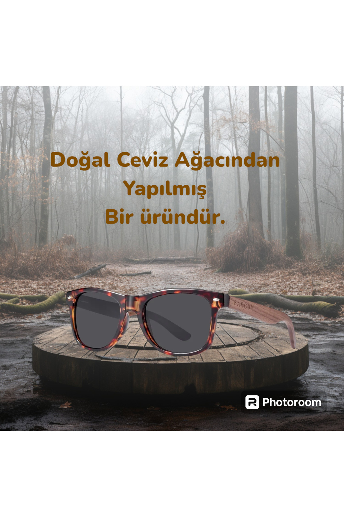 Enjoy-Unisex Retro Design Polarized Sun Glasses Uv400 Protection Wooden Handle Barcur 3