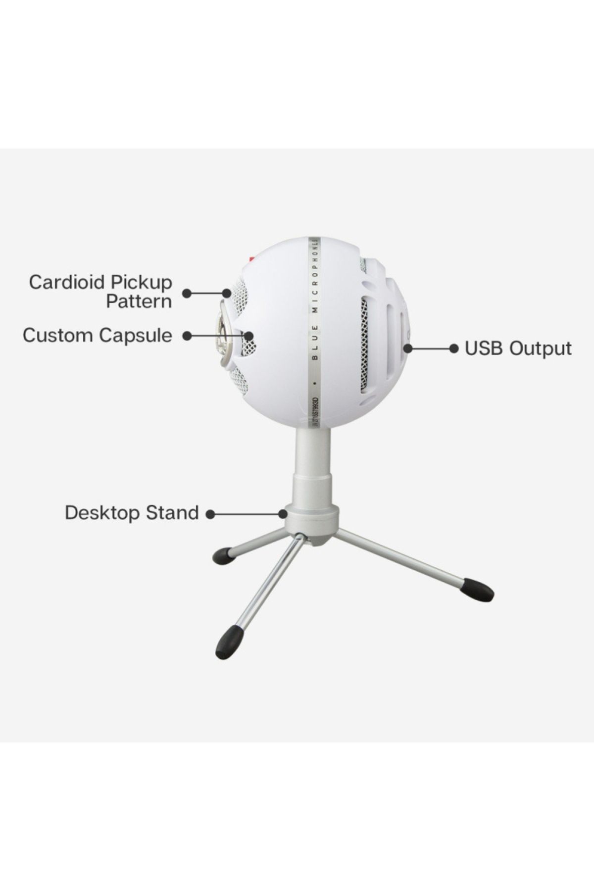 logitech-ميكروفون USB من Logitech Blue Snowball iCE Plug and Play - أبيض 5