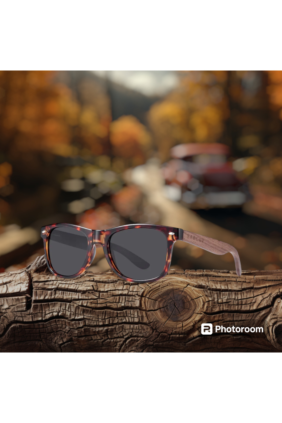 Enjoy-Unisex Retro Design Polarized Sun Glasses Uv400 Protection Wooden Handle Barcur 4