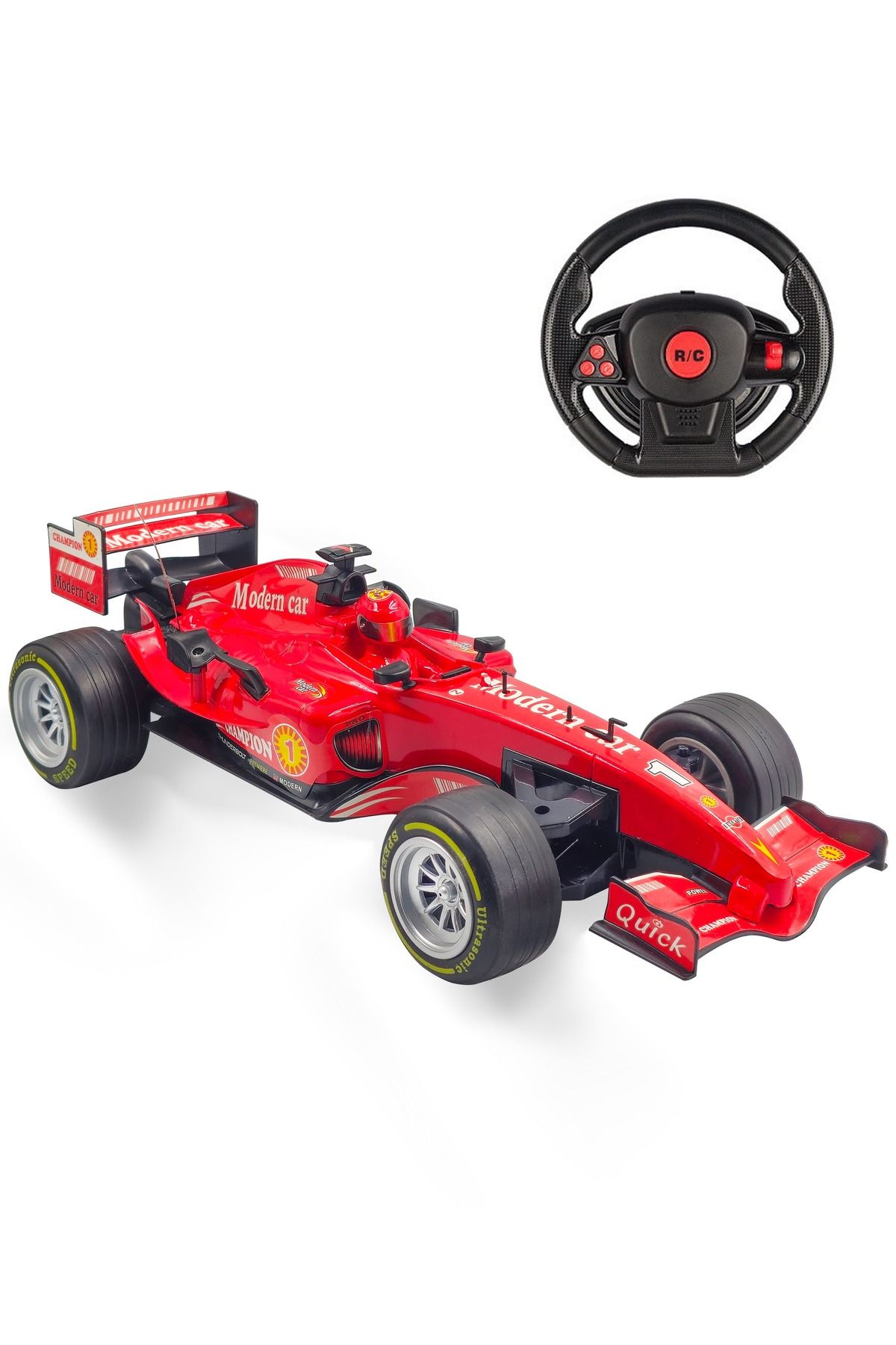 Generic-1:12 Scale Remote Controlled F1 Racing Car Toy High Speed Model with Steering Wheel Controller 1