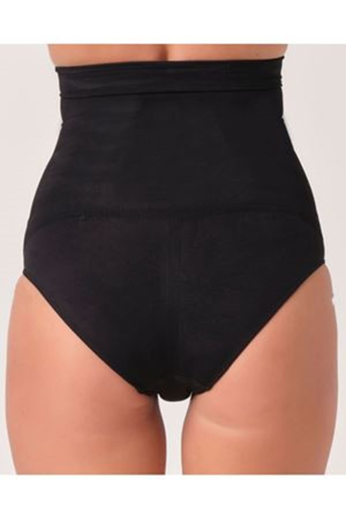 ahsun Siyah Kadın Dikişsiz Slip Korse