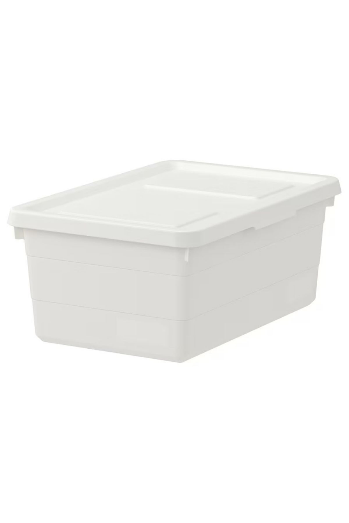 IKEA-SOCKERBIT Box with Lid, White, 38x25x15 cm – Stackable & Durable Storage Solution 1