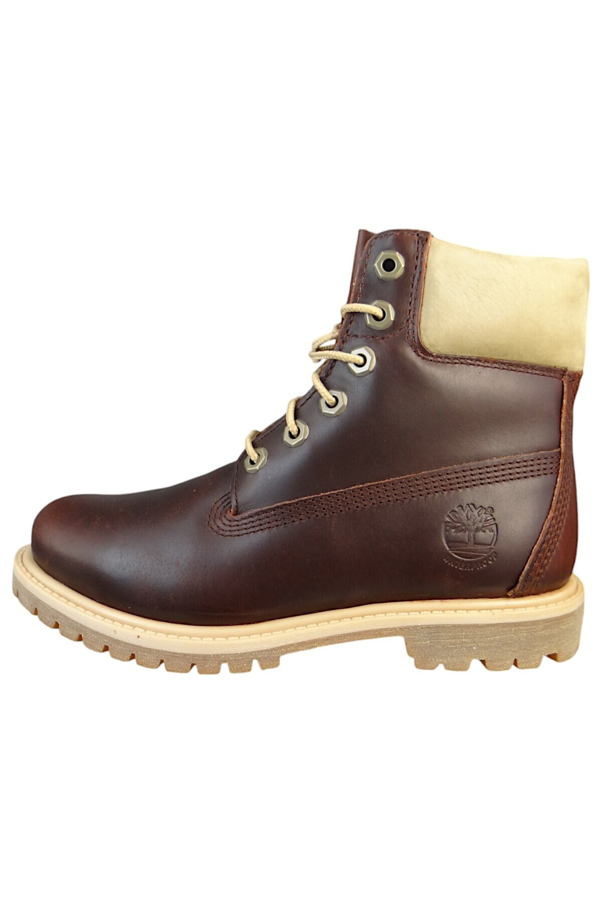 Timberland-Damen Elegante Stiefel Stiefel Winterschuhe Premium Gefüttert Tb0a2hr8eiw Braun Burgundy Full Grai 3