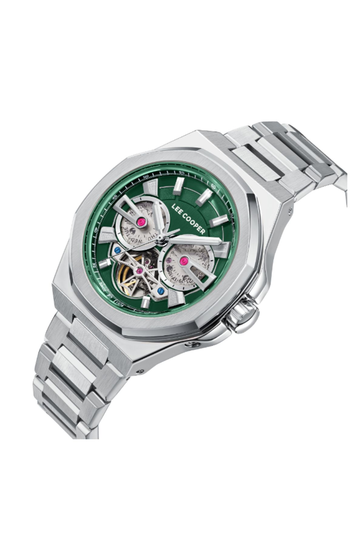 Lee Cooper-LEE COOPER Men Automatic Dark Green Dial Watch - LC08124.370 2