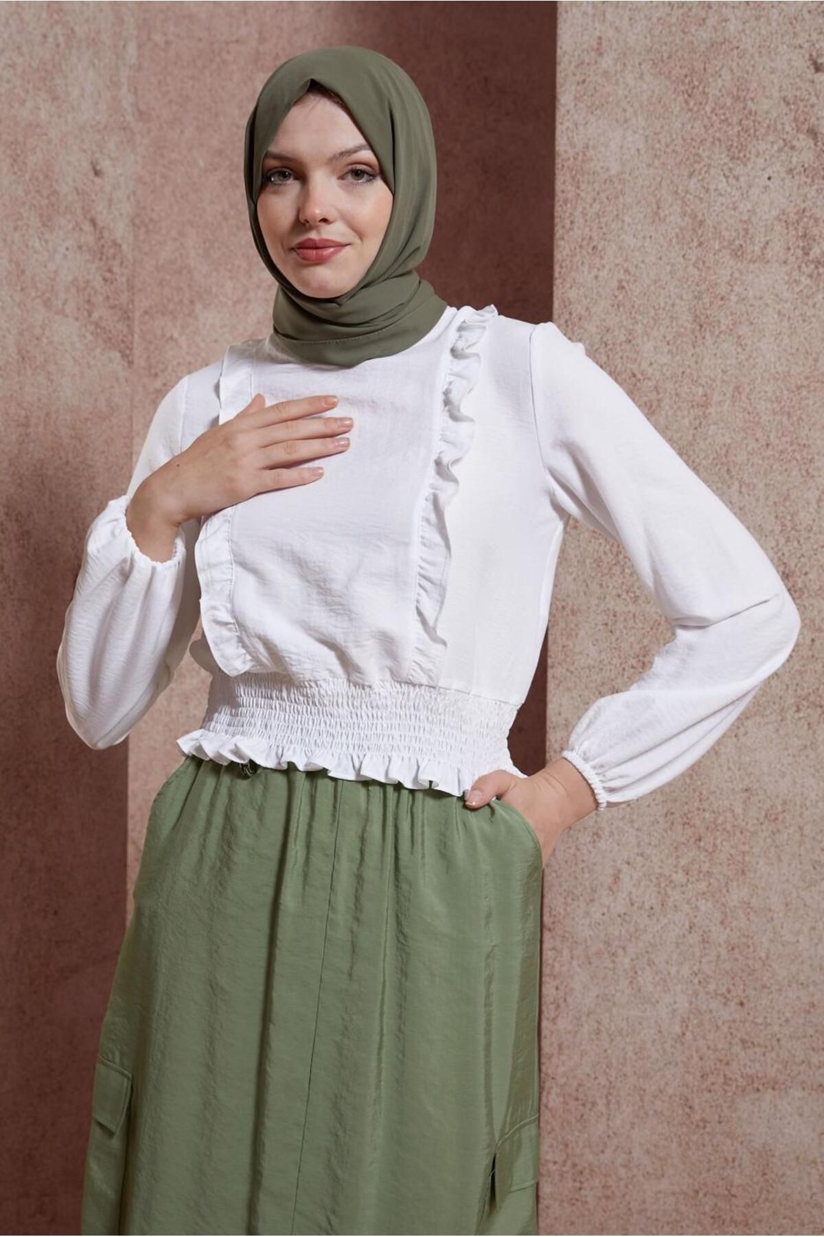 GIPE Ruffle DETAILED BLOUSE 44616 Alvina