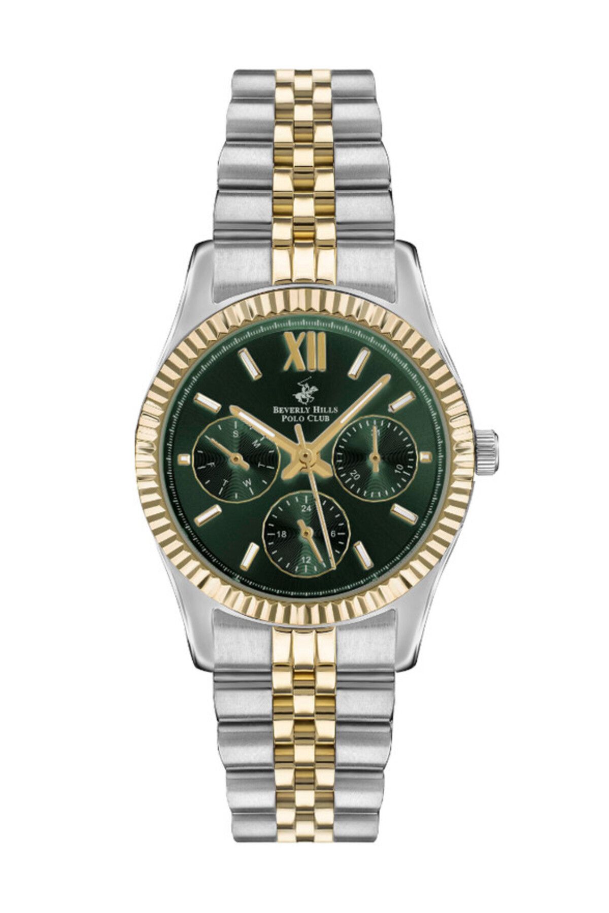 Beverly Hills Polo Club-Women's Multi Function Green Dial Watch - BP3169C.270 1