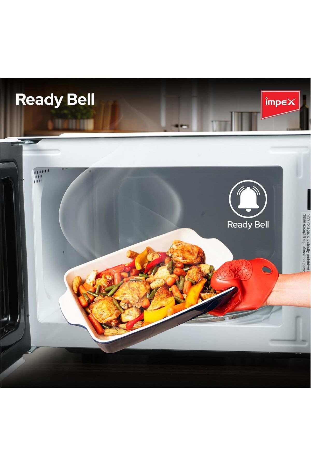 İMPEX-20 Liter Digital Microwave Oven 700w- Mo 8101db, 10 Microwave Power Levels And Timer Function 6