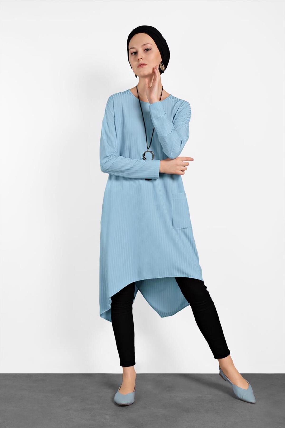 Alvina-Tunic with Asymmetrical Cuts and Pocket Detail 4448 2