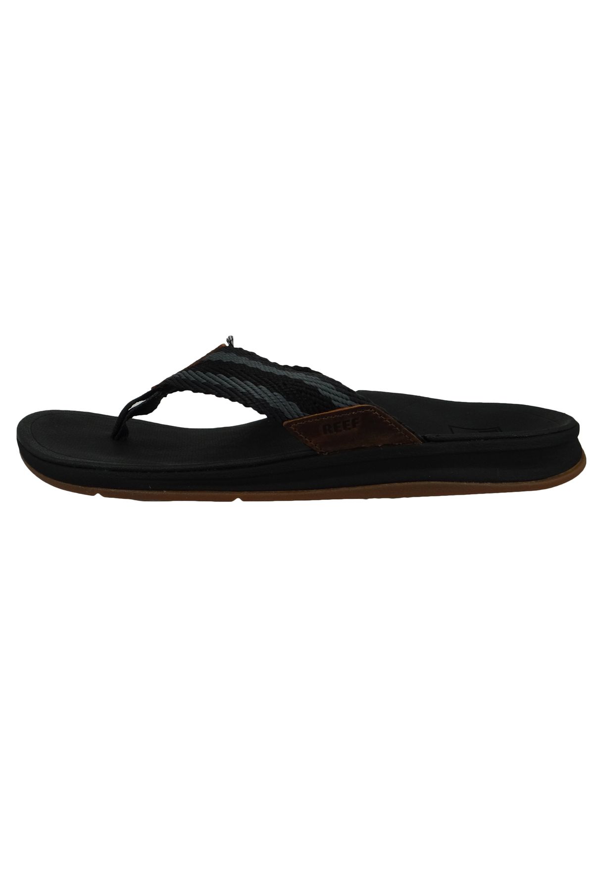 Reef-Herren Zehentrenner Sandalen Ortho Woven CI2765 Schwarz Black Textil 3