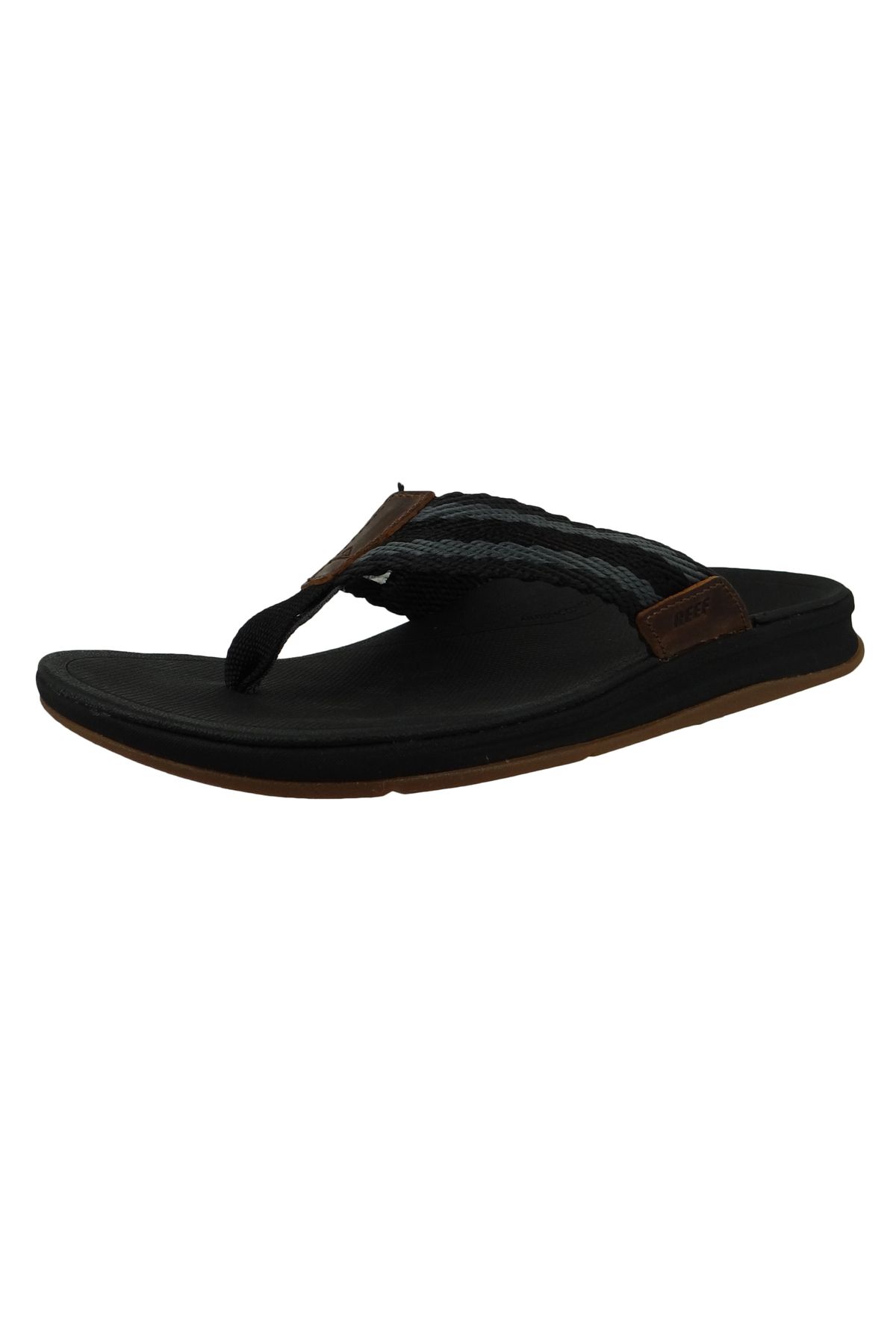 Reef-Herren Zehentrenner Sandalen Ortho Woven CI2765 Schwarz Black Textil 2