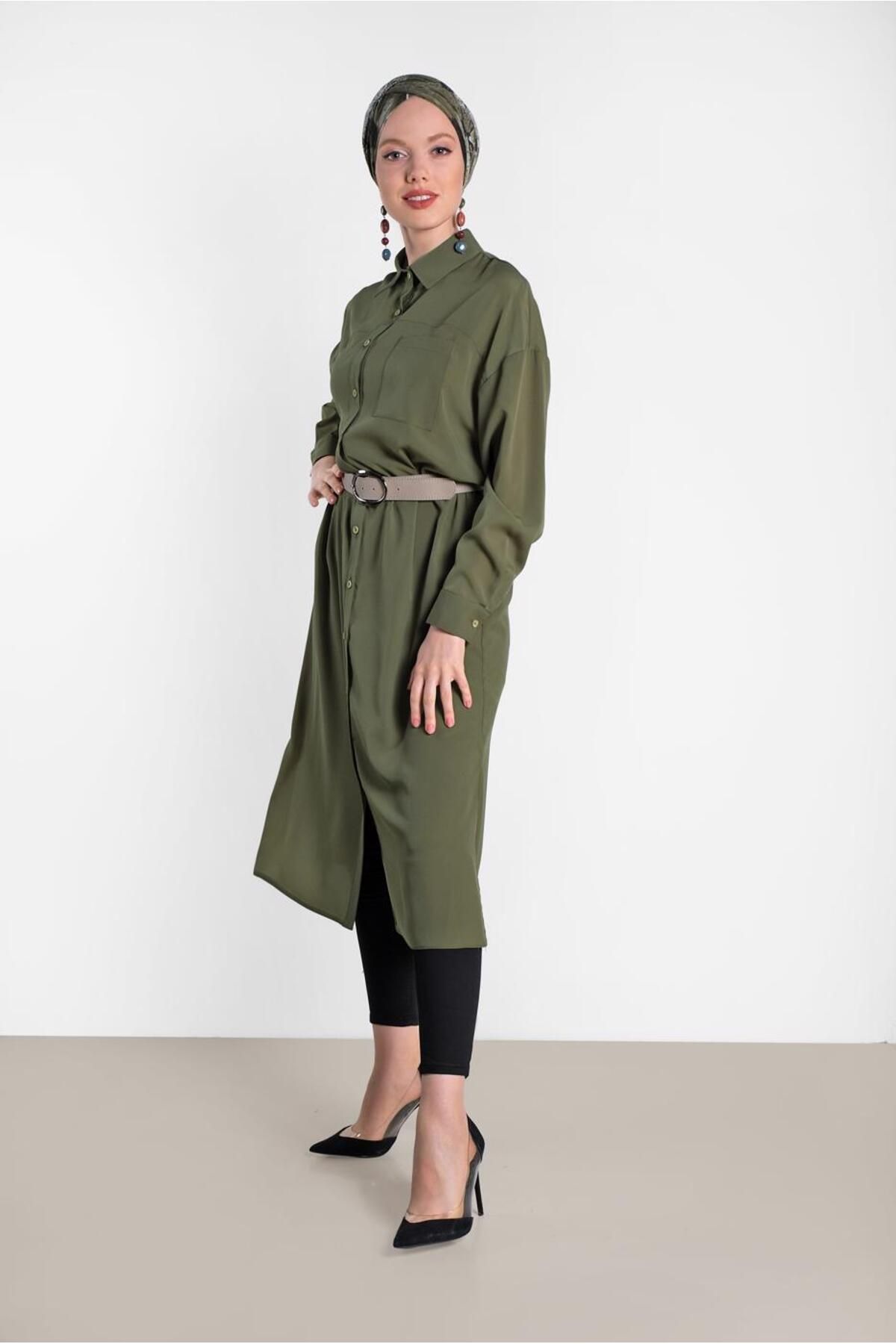 Alvina-Buttoned Tunic with Side Slips 4435 3
