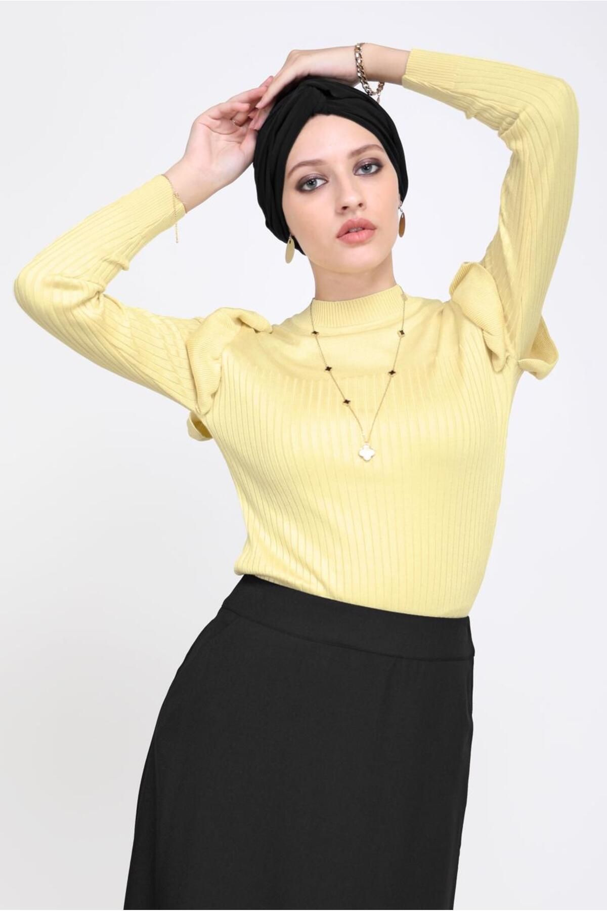ژاکت بافتنی با آستین ریبل 42069 Alvina