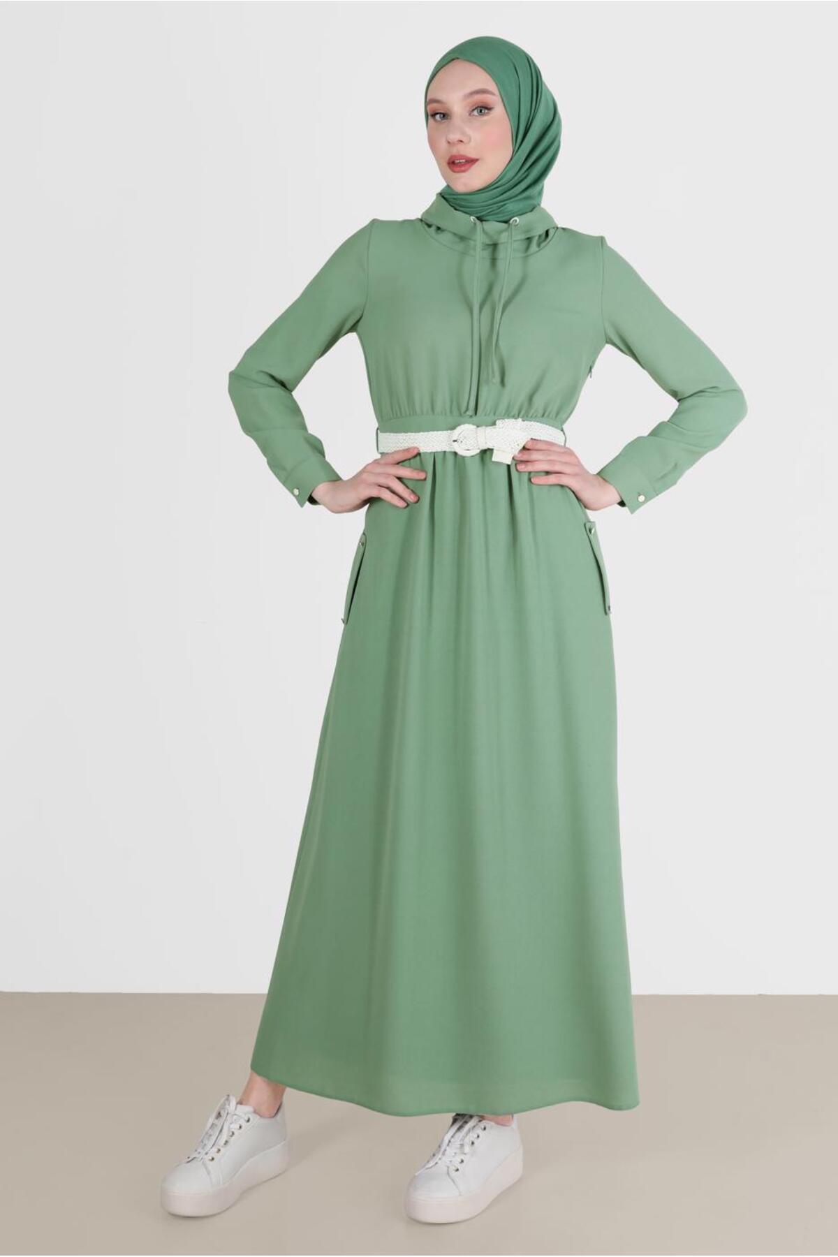 آلوینا لباس مجلسی جیب‌دار کمربنددار ۴۲۵۹۰