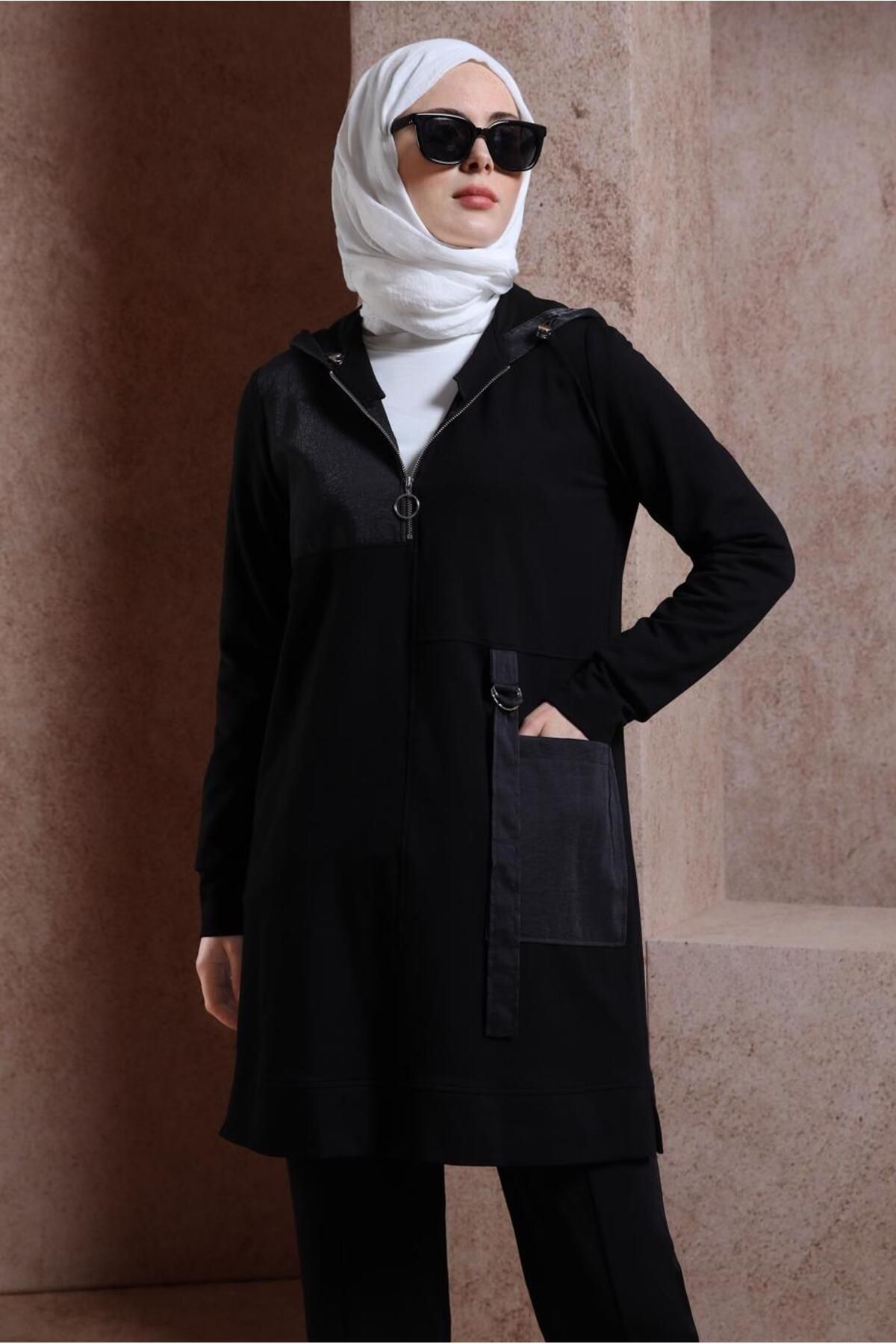 تونیک ورزشی کلاه دار 44453 Alvina