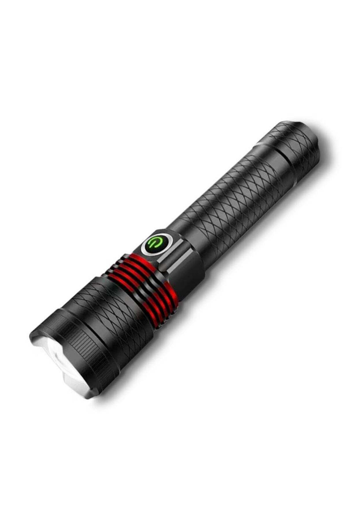 İMPEX-Impex Rechargeable Led Flashlight Hunter Z1 - 10w, 500 Lumens, 1800m Range, 3 Modes Type C Charging 1