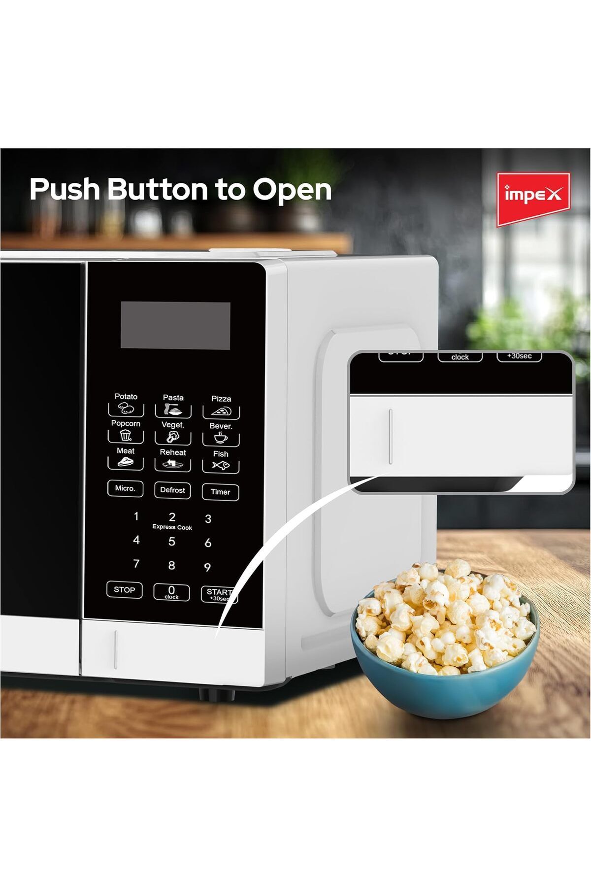 İMPEX-20 Liter Digital Microwave Oven 700w- Mo 8101db, 10 Microwave Power Levels And Timer Function 5