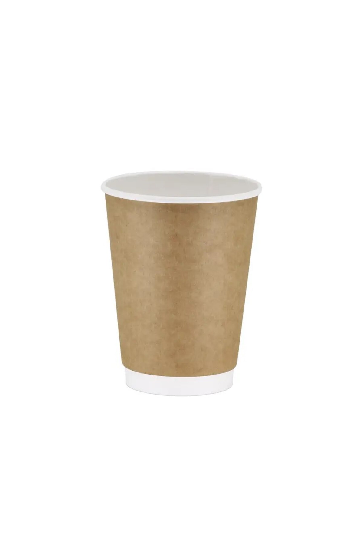Double Wall Kraft Karton Bardak ve Siyah Kapak Seti 14oz 25'li — Koksal Pack — Bardak (2)