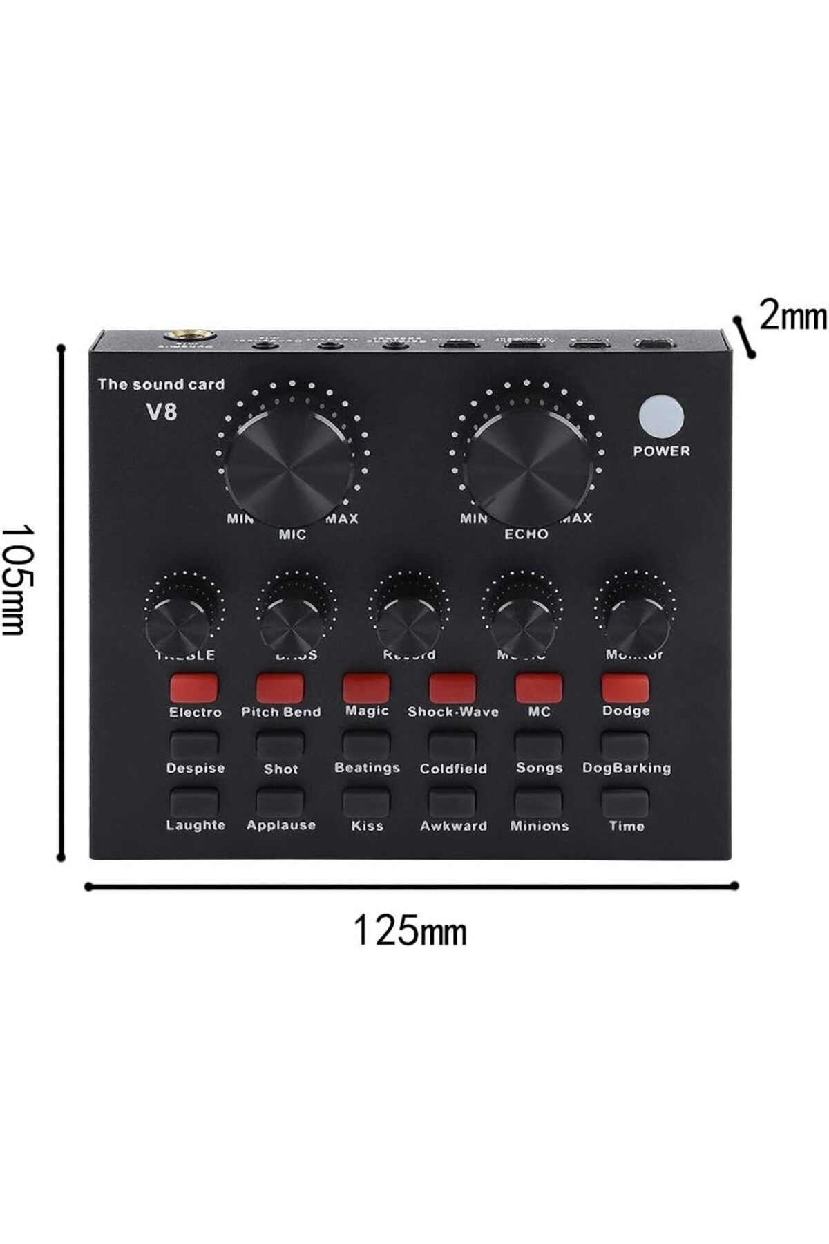 fulina-V8 Karaoke Recording and Broadcast Audio Mixer for Live KTV, Recording and Voice Chat 4