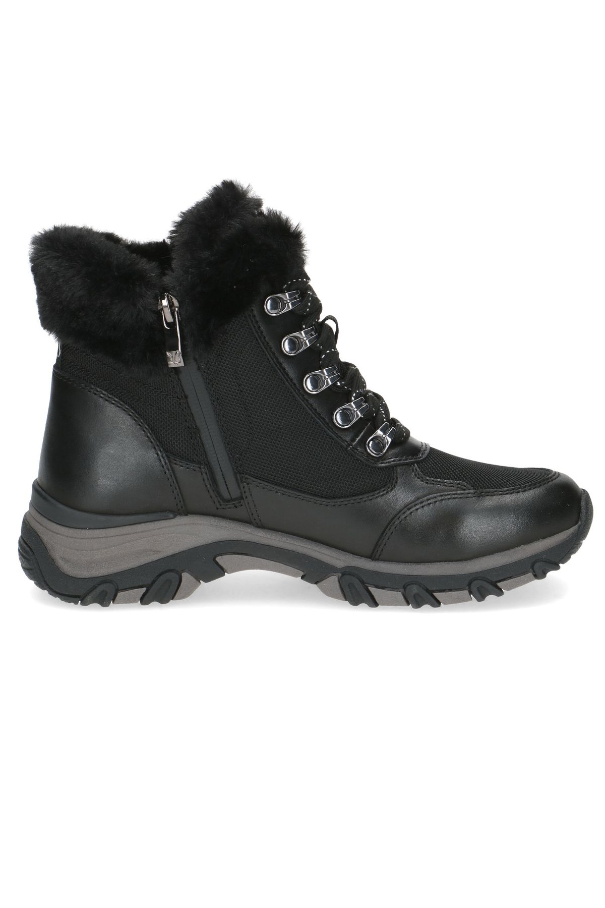 Caprice-Damen Elegante Stiefelette Winterschuhe Warm Gefüttert 9-26223-43 Schwarz 026 Black Nappa Leder Und 5