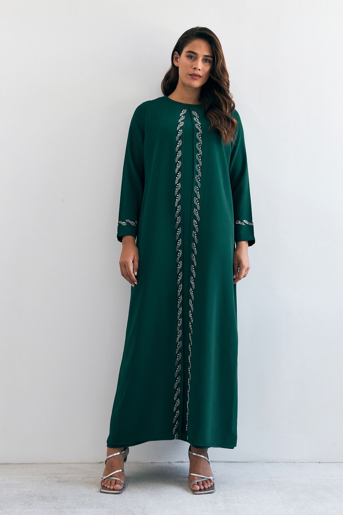 VAVİNOR-Lara Plus Size Evening Dress - Khaki 3