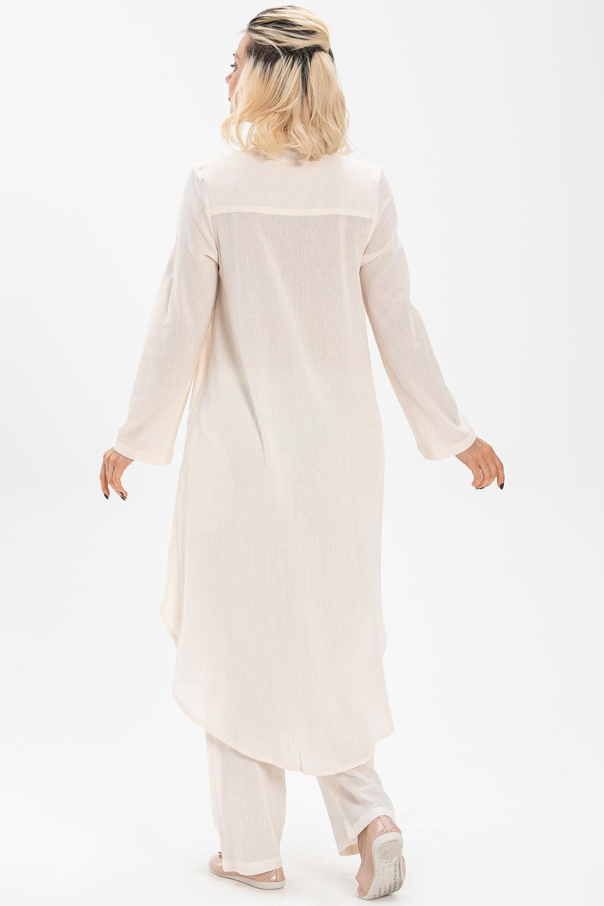 Eliş Şile Bezi-Edanur Sile Cloth Seasonal and Summer Tunic Cream Cream 2