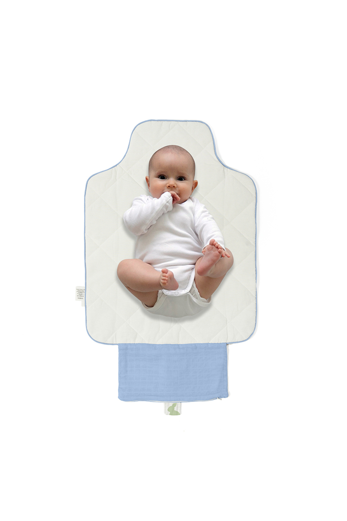 Deux Lapins %100 Pamuk Pratik Alt Değiştirme Matı - Rainbow Lapin Blue fotoğrafı 2 (önizleme)