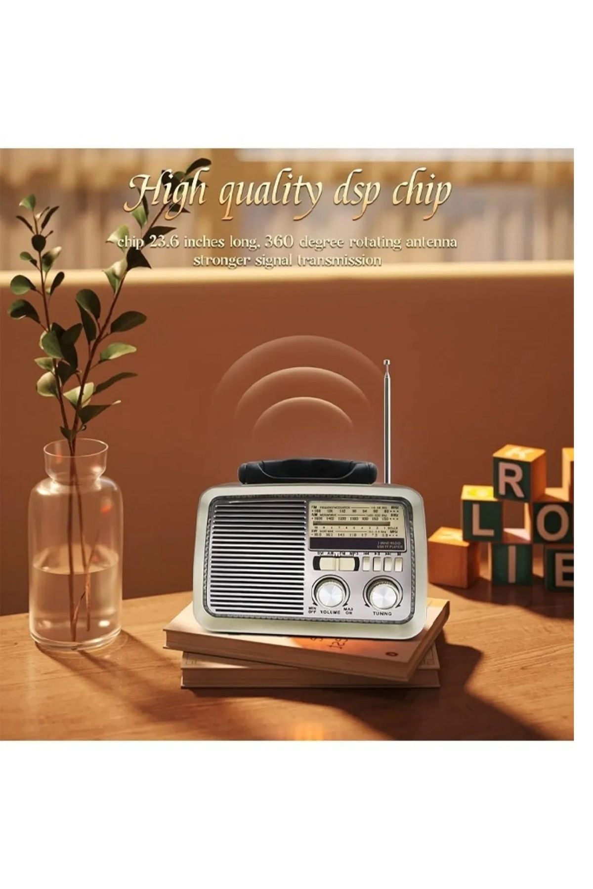 TOSCANA U-A portable radio that works with Bluetooth technology  and contains a flashlight 2