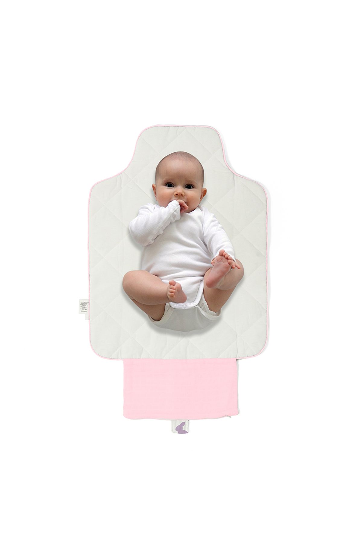 DEUX LAPINS-Rainbow Lapin Pink Polyester Practical Changing Mat 2
