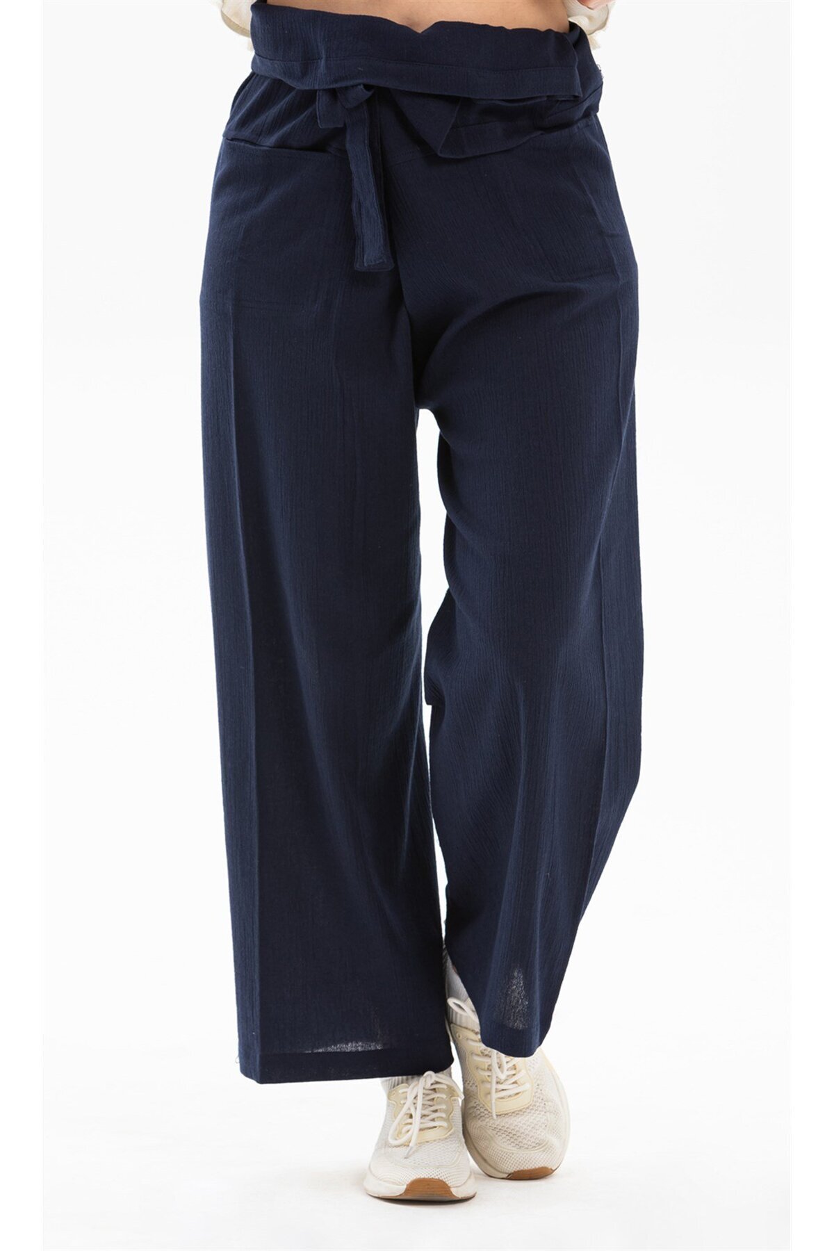 Eliş Şile Bezi-Pânză Şile pentru femei Thai Fisherman, pantaloni de vară și bleumarin Lcvt 4