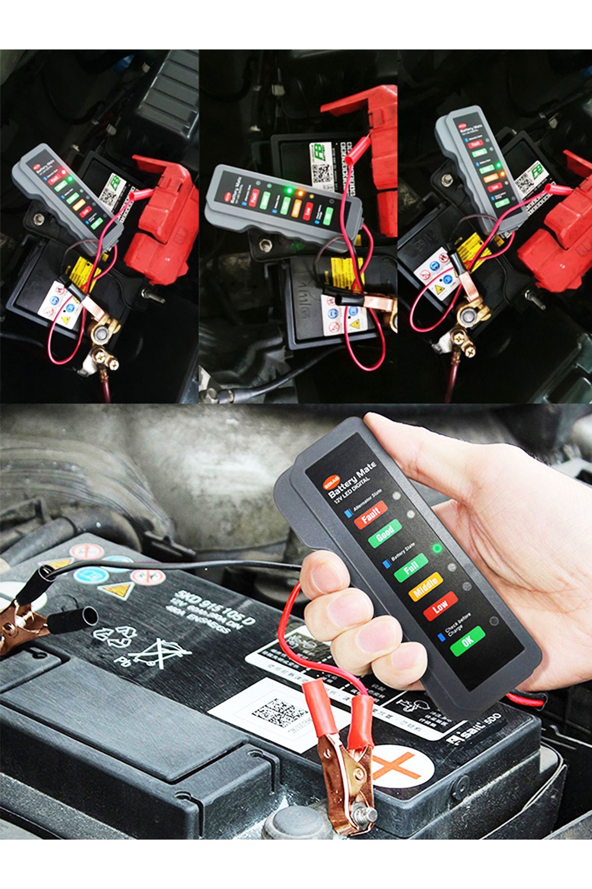 Choice-Mini 12V Car Battery Tester Digital Alternator Tester 6 LED Lights Display Car Diagnostic Tool Au... 8