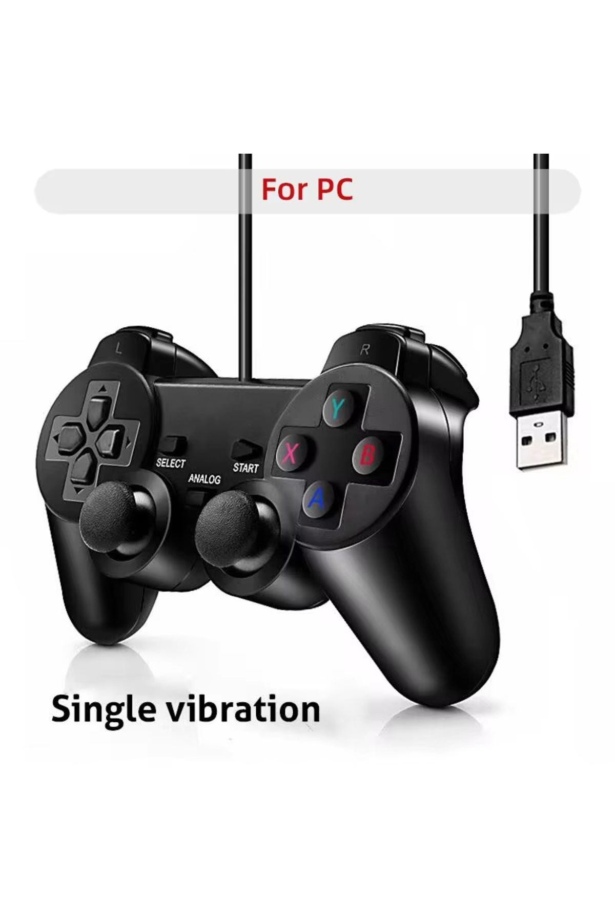 Choice-Black DATA FROG Vibration Joystick Wired USB PC Controller For PC Computer Laptop For WinXP/Win7/Win 1