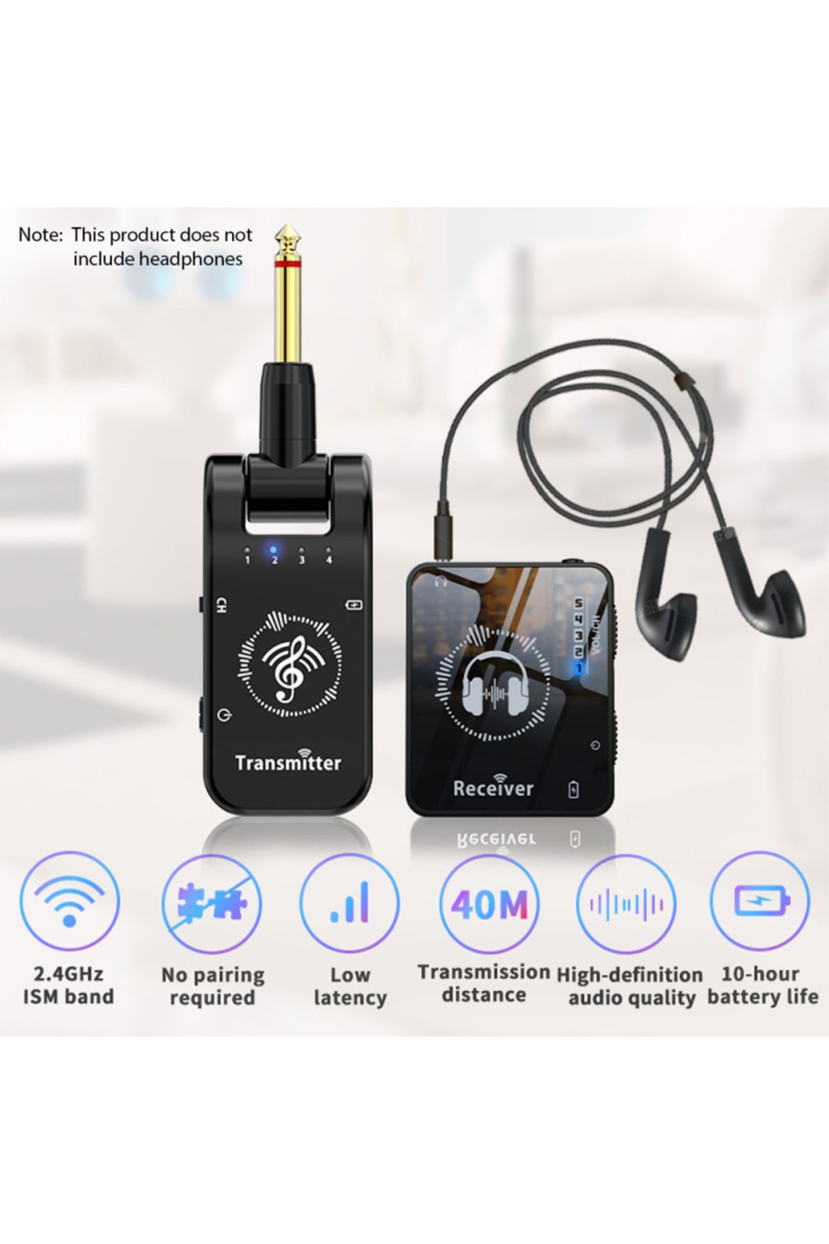 Choice-Wireless IEM System Transmitter Receiver 2.4GHz ISM Band Wireless Ear Monitor Automatic Pairing P... 2