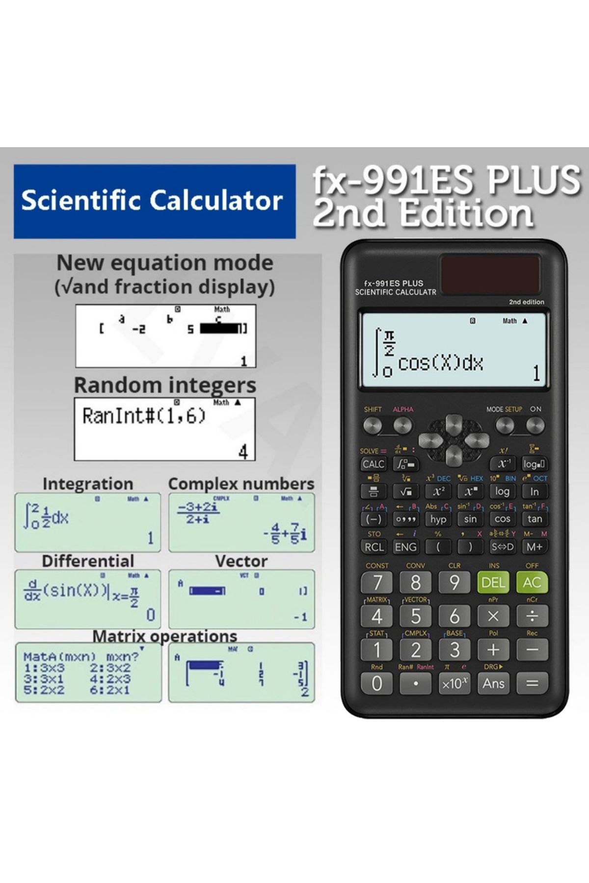 Choice-FX-991ES PLUS Multifunctional science function calculator-552function Specially designed for student 1