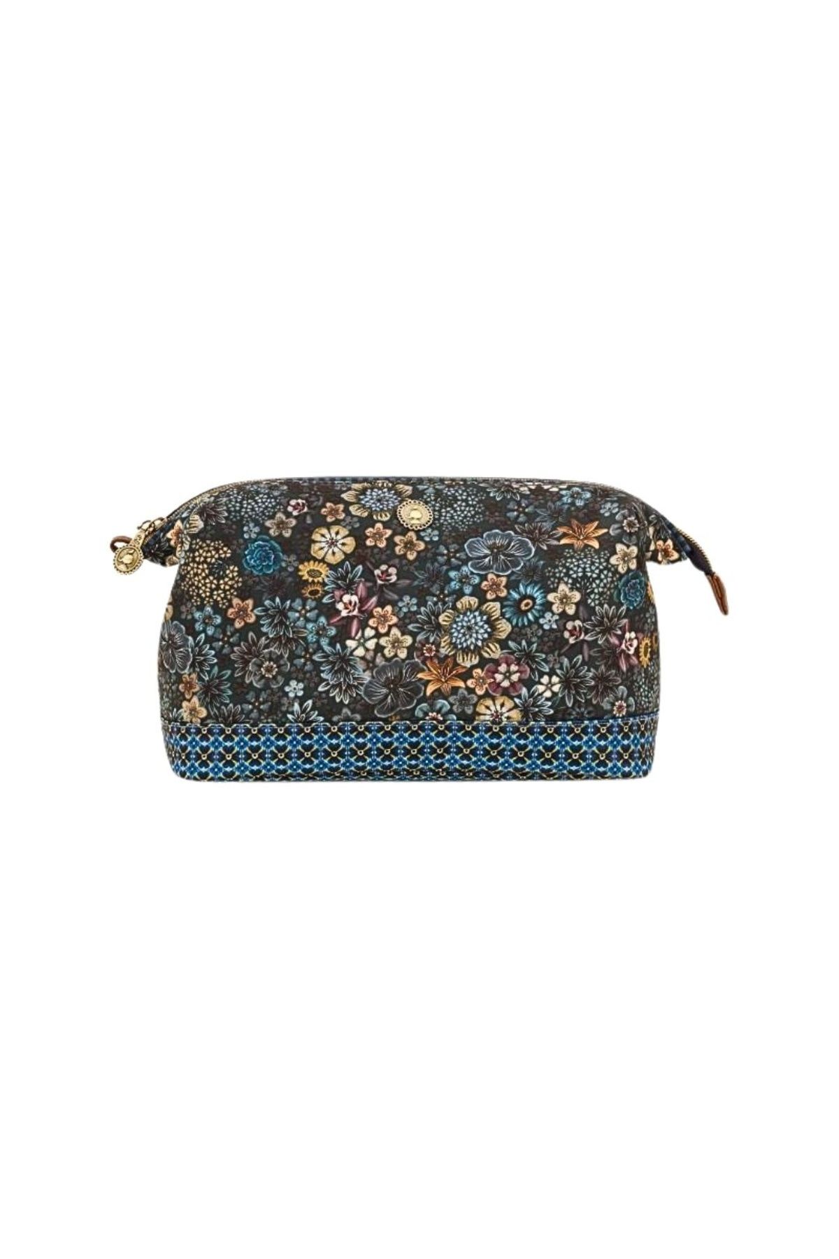 Pip Studio-Geantă pentru cosmetice, Purse Large, Pip Studio, Blue, 26x18x12 cm, colecția Tutti i Fiori 1