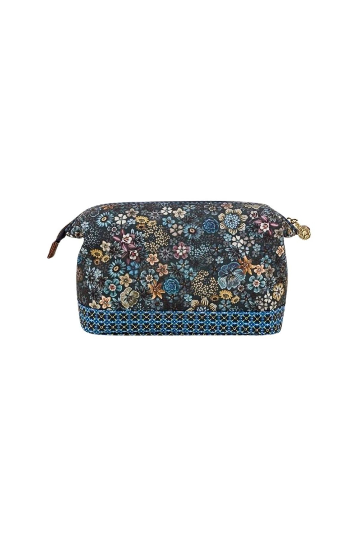 Pip Studio-Geantă pentru cosmetice, Purse Large, Pip Studio, Blue, 26x18x12 cm, colecția Tutti i Fiori 4