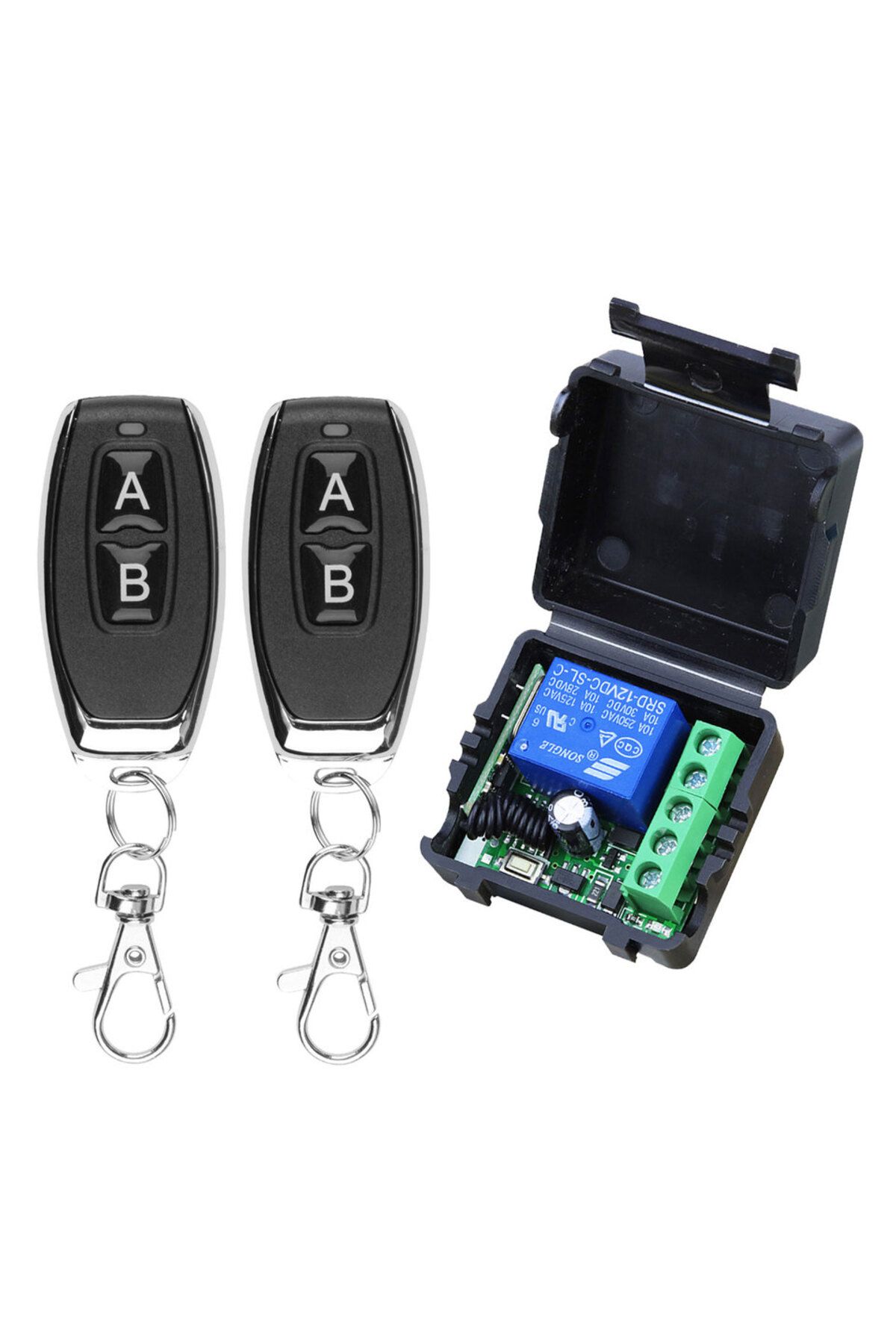 Choice-1receiver 2remote 433Mhz Remote Control Wireless Switch DC 12V 1CH RF 10A Relay Receiver and 2CH Tra 1