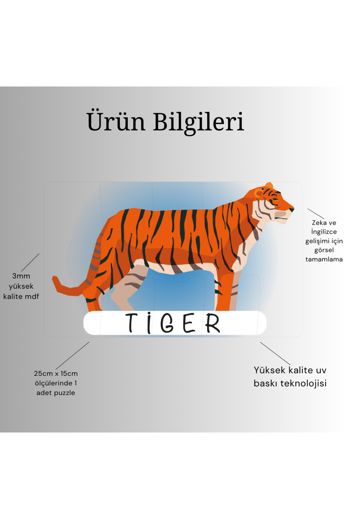 Karter İnovasyon İngilizce Hayvanlar Öğrenme Eşleme Puzzle Kartı, Puzzle Eğitici Oyuncak, Montessori Eğitim Oyuncak fotoğrafı 6 (önizleme)