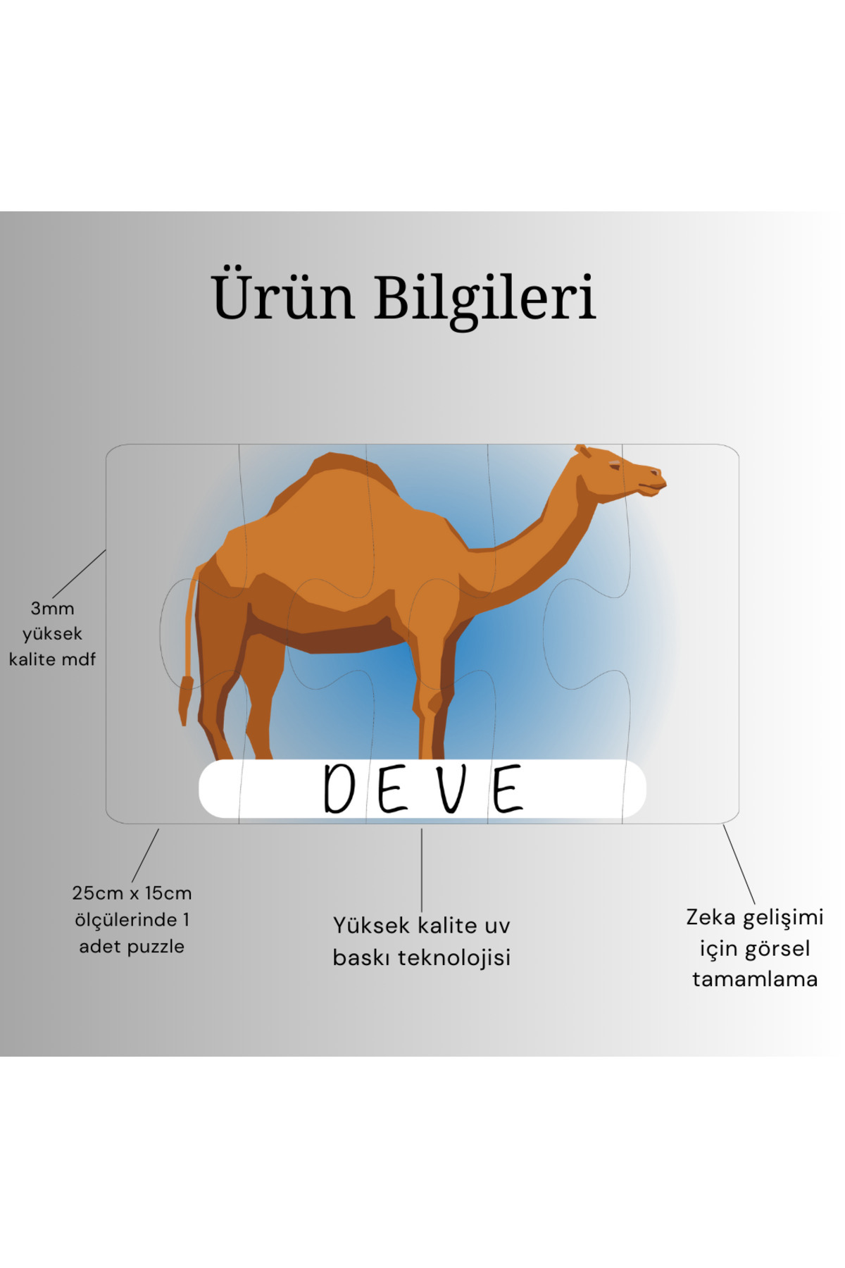 Karter İnovasyon Hayvanlar Öğrenme Eşleme Puzzle Kartı, Puzzle Eğitici Oyuncak, Montessori Eğitim Oyuncak, Motor Zeka fotoğrafı 4 (önizleme)